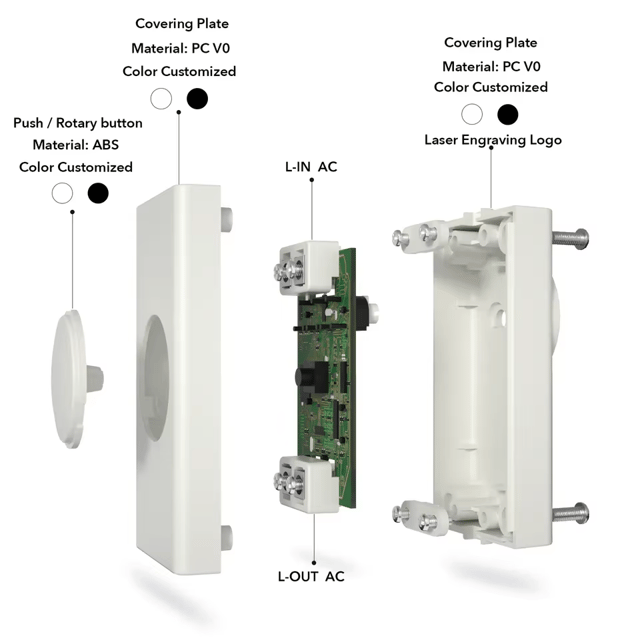 Ledningsdimmer 80W hvit, bilde 3 av 4