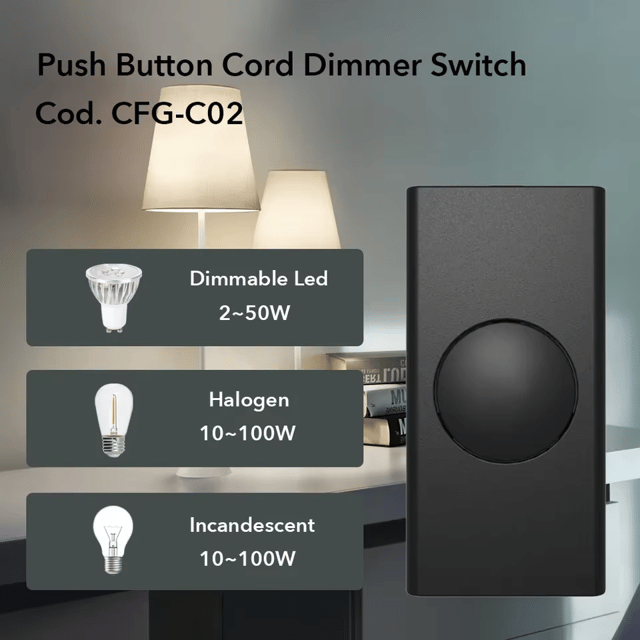 Ledningsdimmer 80W sort 2