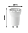 Gu10 mini dimbar 2,7W 330lm hvit, bilde 3 av 3