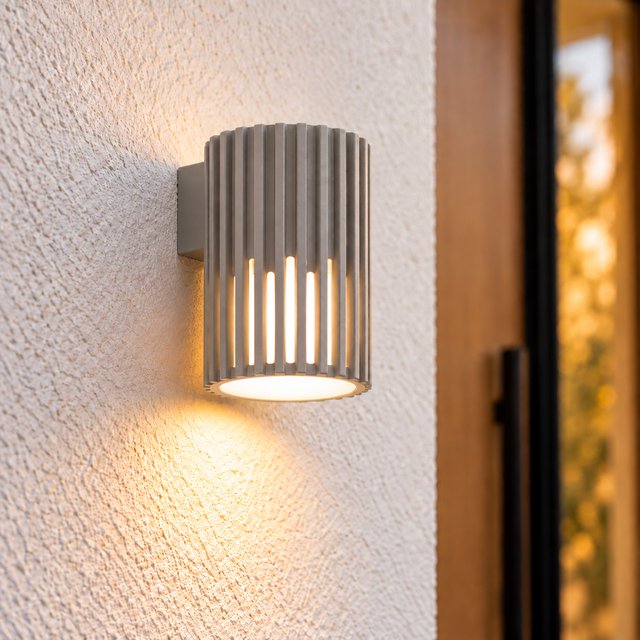 Alstra utelampe vegg 1lys IP65 16,3cm grå