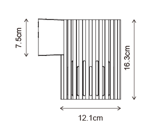 Alstra utelampe vegg 1lys IP65 16,3cm sort, bilde 7 av 7