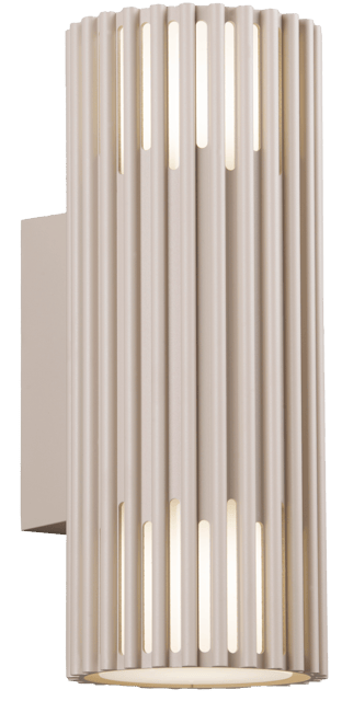 Alstra utelampe vegg 2lys IP65 30,5cm beige 2
