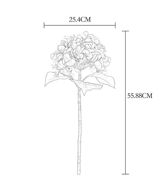 Hortensia 88cm hvit 4