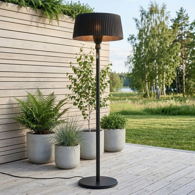 Terrassevarmer Oslo gulv IP44 teleskop 1500W sort 2