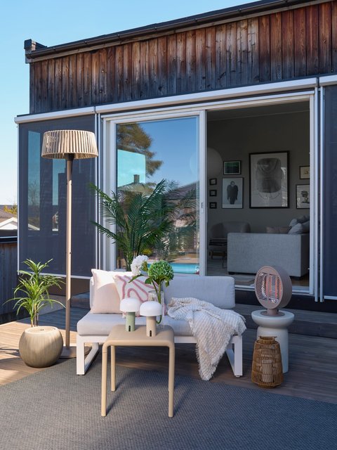 Terrassevarmer Oslo gulv IP44  202cm 1500W beige, bilde 3 av 9