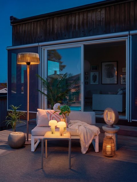 Terrassevarmer Oslo gulv IP44  202cm 1500W beige, bilde 2 av 9