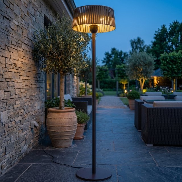 Terrassevarmer Oslo gulv IP44 202cm 1500W brun , bilde 1 av 7