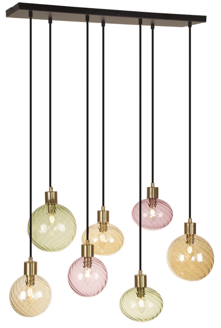 Elara taklampe rektangel 7lys 87cm flerfarget , bilde 10 av 15