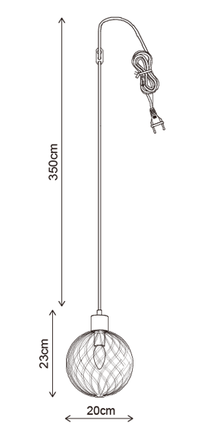 Elara pendel 20cm amber, bilde 6 av 6