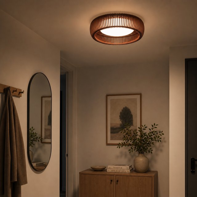 Daniella LED plafond taklampe 43cm valnøtt 1