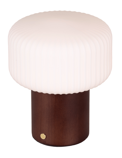 Liara LED oppladbar bordlampe 19,5cm brun 4