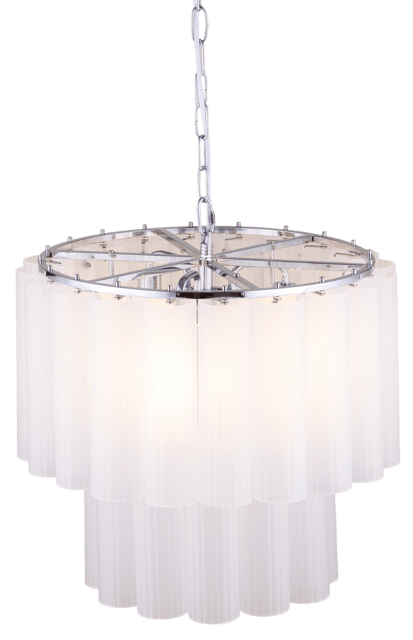 Venice taklampe lysekrone 2lag 50cm hvit, bilde 13 av 15