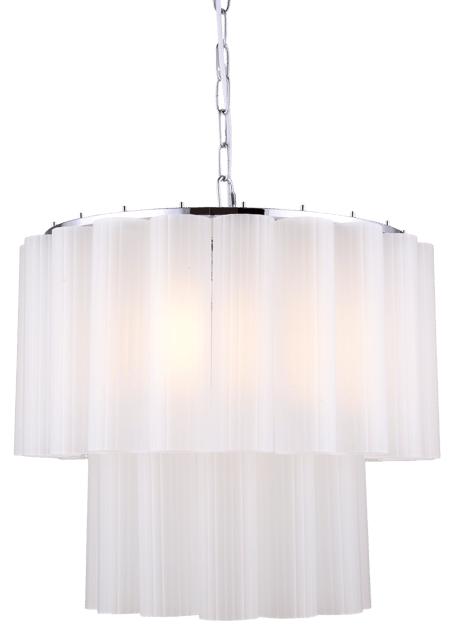 Venice taklampe lysekrone 2lag 50cm hvit, bilde 10 av 15