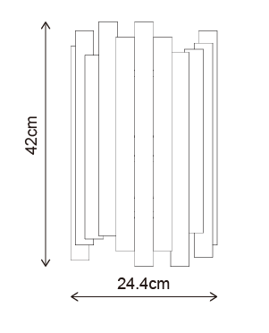 Venice vegglampe 24,5cm hvit, bilde 8 av 8
