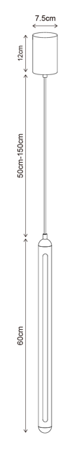 Vena LED taklampe 60cm valnøtt , bilde 11 av 11