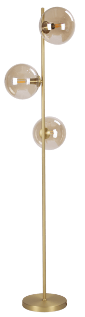 Cobe II gulvlampe 3lys 150cm messing/amber, bilde 6 av 9