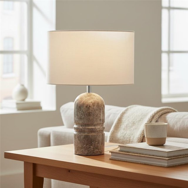 Liora bordlampe marmor uten skjerm 32cm 1