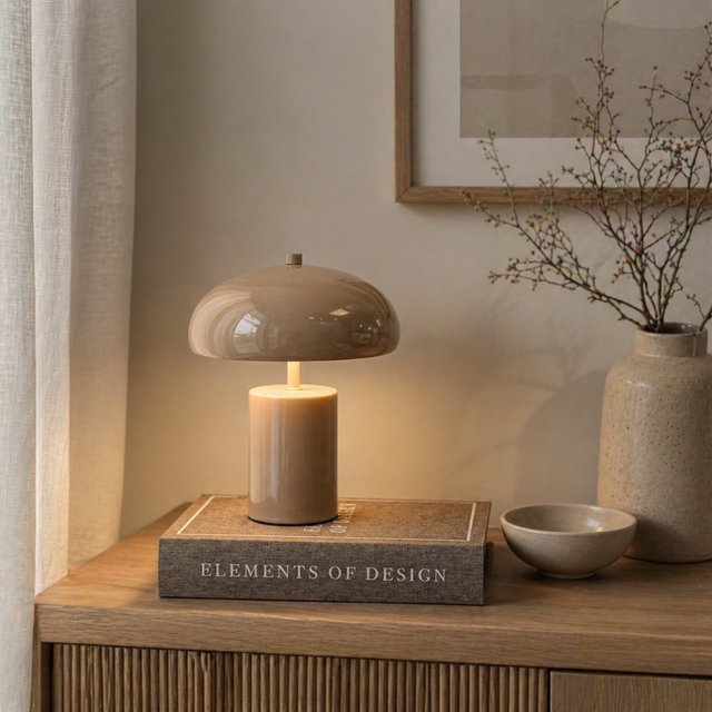 Theo bordlampe 23cm brun 1