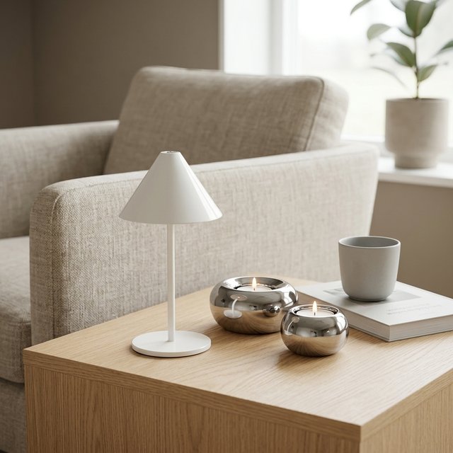 Tira LED oppladbar bordlampe 20cm beige 1