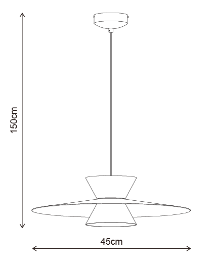 Nomi LED taklampe 45cm beige , bilde 9 av 9