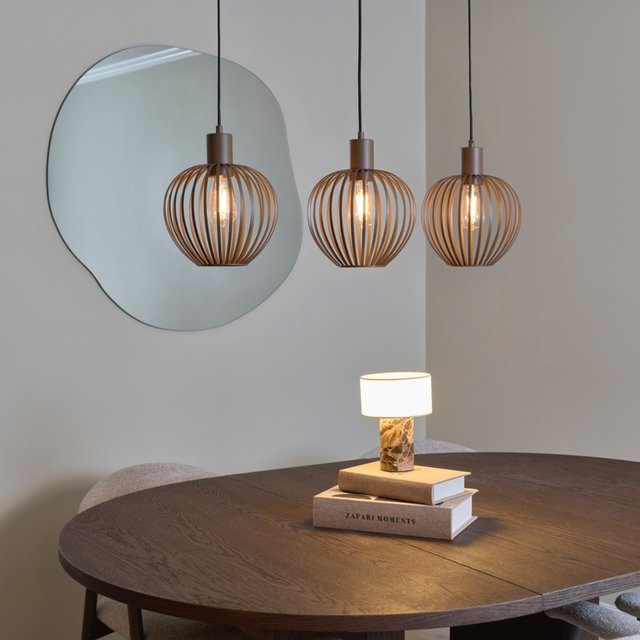 Keliz taklampe rekke 3lys 80cm coffee 1