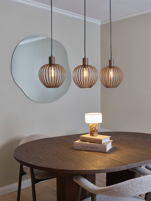Keliz taklampe rekke 3lys 80cm coffee 2