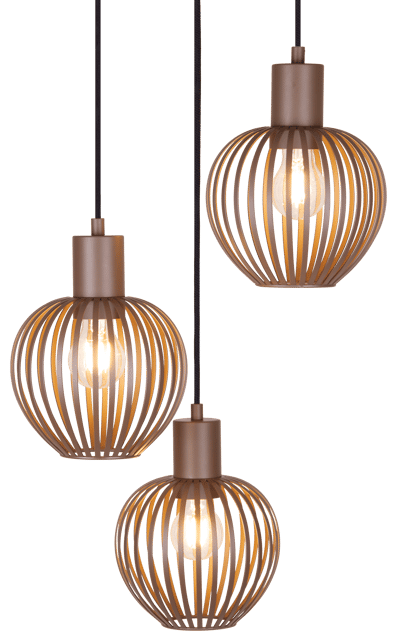 Keliz taklampe rondell 3lys 30cm coffee, bilde 7 av 9