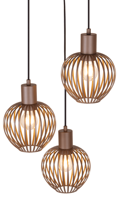 Keliz taklampe rondell 3lys 30cm coffee, bilde 6 av 9