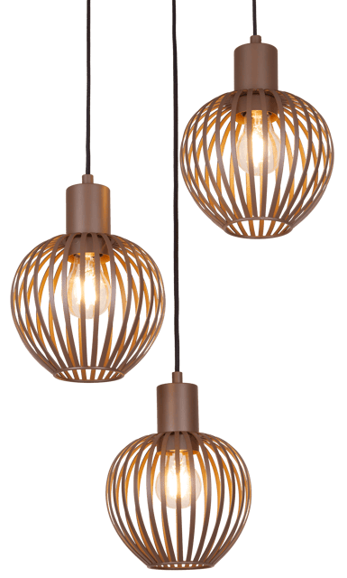 Keliz taklampe rondell 3lys 30cm coffee, bilde 5 av 9