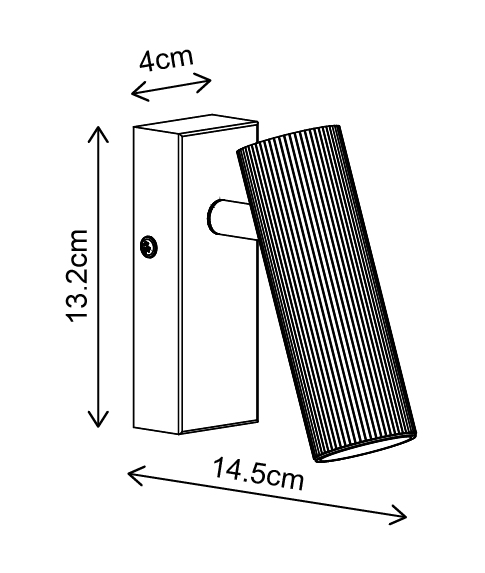Lyra leselampe vegg 1lys 13,2cm hvit, bilde 6 av 7