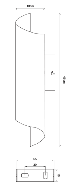 Flow vegglampe 2lys krom, bilde 8 av 8