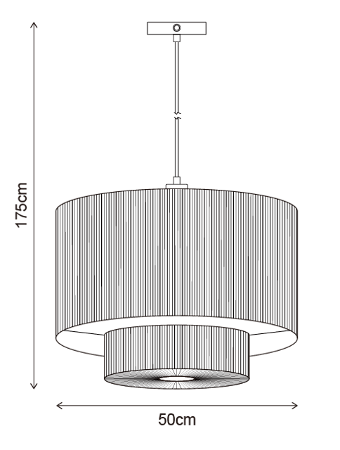 Naya taklampe 50cm brun, bilde 7 av 7