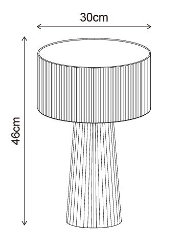 Naya bordlampe 46cm stripet , bilde 6 av 6