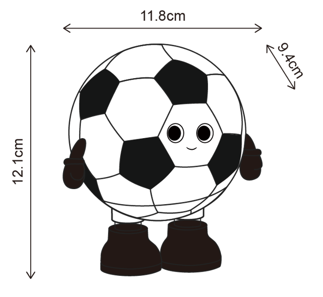 Fotball LED oppladbar bordlampe 12cm RGB, bilde 14 av 14