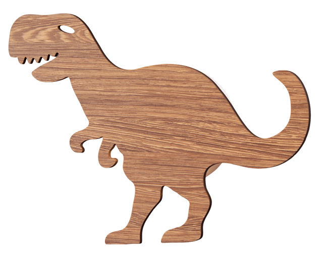 Rex Dinosaur LED vegglampe 33cm brun 3