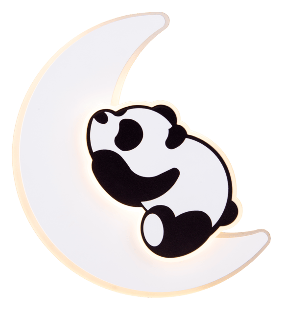Panda sovende LED vegglampe 25cm hvit, bilde 7 av 8