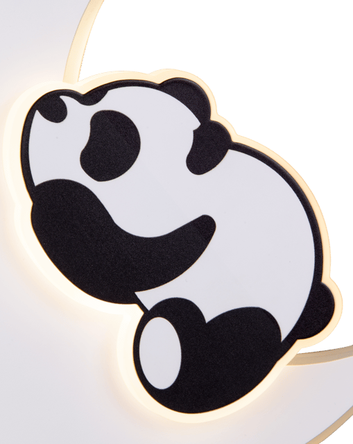 Panda sovende LED vegglampe 25cm hvit 4