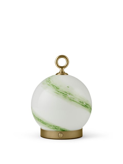 Stockholm oppladbar bordlampe 15cm marble green 3