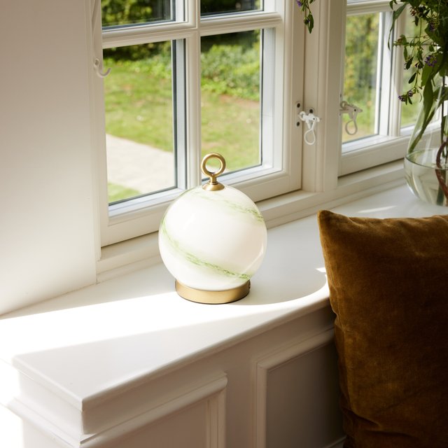Stockholm oppladbar bordlampe 15cm marble green 1