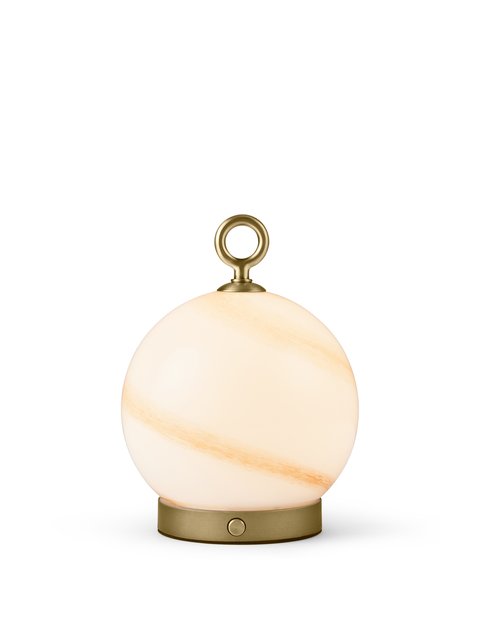 Stockholm oppladbar bordlampe 15cm marble brown 3