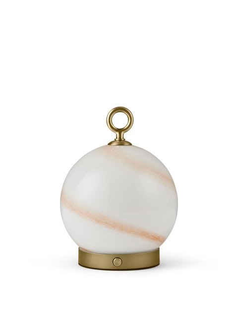 Stockholm oppladbar bordlampe 15cm marble brown 2