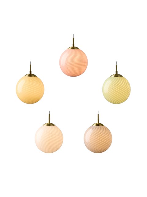 Candy ball pendel 20cm hvit 3