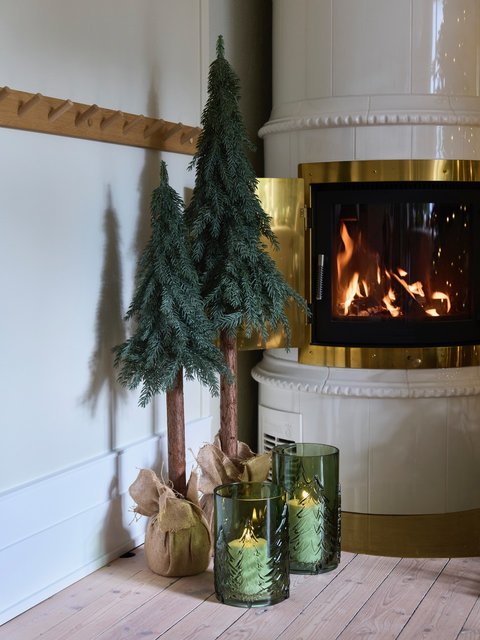 Skogen lykt grønn 22cm 4