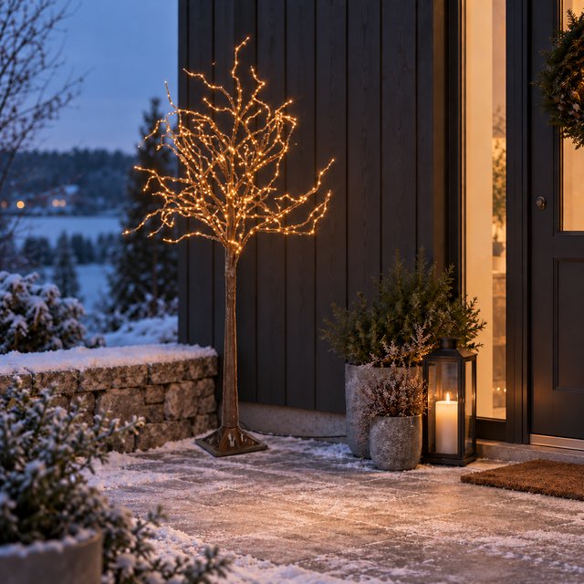 Tre med lys IP44 120cm 1