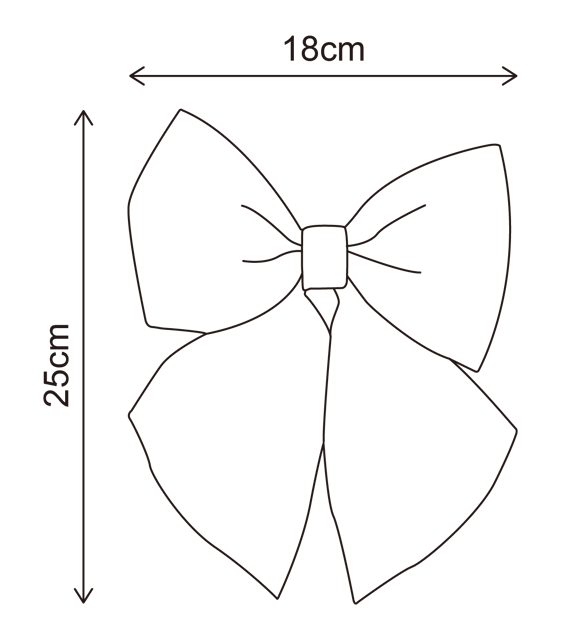 Sløyfe 2pk. 25cm rød, bilde 3 av 3