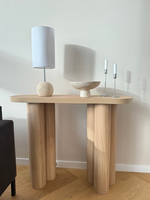 Milla bordlampe 53cm travertine/hvit 4