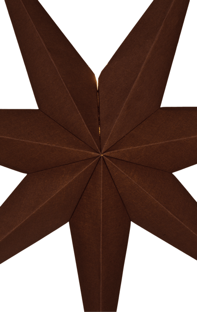 Linn adventstjerne u/ledning 70cm brun 3