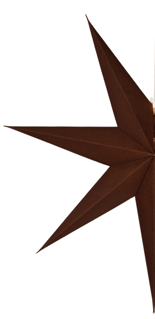 Linn adventstjerne u/ledning 70cm brun 4
