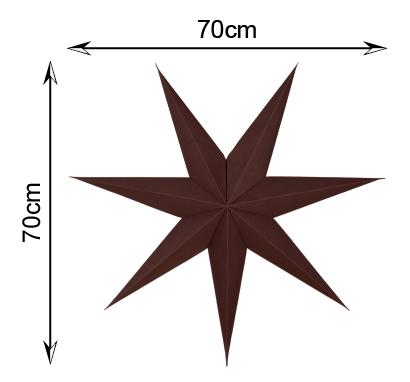 Linn adventstjerne u/ledning 70cm brun , bilde 5 av 5