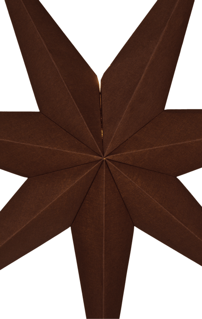 Linn adventstjerne u/ledning 100cm brun 3